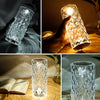 Crystal Diamond Night Light Rechargeable Lamp - Touch Control Color Changing LED